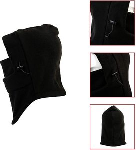 Chapeau à capuche confortable pour hommes et femmes, masque de ski, coupe-vent, casquette de cyclisme d'hiver, cagoule en polaire thermique, cache-cou - Product Image 4
