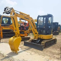 Mini-excavatrice sur chenilles KOMATSU PC30 d'occasion, 3 tonnes, 22 kW, d'origine japonaise, pour travaux de construction en jardin et dans les espaces restreints