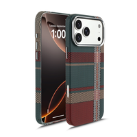 Nouvelle arrivée, coque de téléphone magnétique avec patch d'eau, texture Kevlar, PC, pour iPhone 15 Pro Max, coque de téléphone antichoc pour iPhone