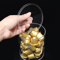 Boîte de rangement pour bonbons au café en capsule, boîte en plexiglas assortie, faite à la main, couleur unie, simple, anti-poussière, boîte en acrylique de bureau DIY