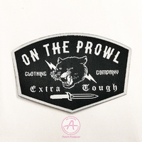 AoSheng Garment anime patchs Merrow frontière patch tissé badge conception de logo personnalisé coudre sur des patchs