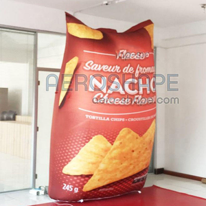 Aero Groothandel Op Maat Gemaakte Opblaasbare Clips Tas Luchtdicht Opblaaspakket Promotie Gigant Reclame Opblaasbare Voedselverpakkingen - Product Image 2