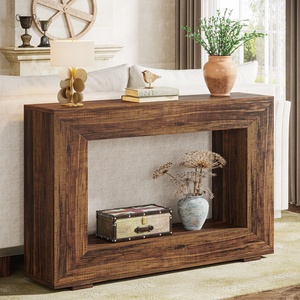Meuble d'entrée 2024, style rétro, antique, rustique, en <span class=keywords><strong>bois</strong></span>, table <span class=keywords><strong>console</strong></span> rectangulaire géométrique, 120 cm, pour salon, hôtel - Product Image 4
