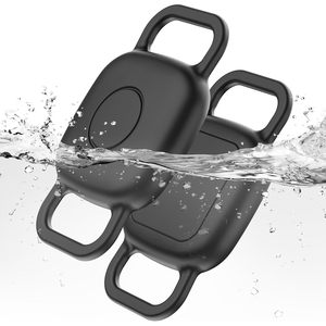Soporte impermeable para collar de perro para Life360 Tile Mate Tracker, paquete de 2, cubierta de silicona duradera, antipérdida, color negro - Product Image 1