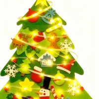 Nouvelles décorations lumineuses transfrontalières en plastique pour sapin de Noël, arrangement festif 3D, lumières LED IP42 Modèle 0365 avec interrupteur