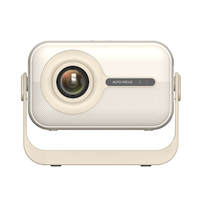 Projecteur intelligent Android 14 A300 1080P 650 ANSI Lumens avec autofocus, correction trapézoïdale, Wi-Fi, Bluetooth et décodage 4K pour Home Cinéma