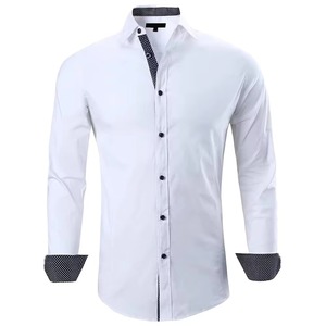 Camisas de vestir de manga larga personalizadas, transpirables, de talla grande, informales, de manga larga, blancas para hombre, con precio al por mayor. - Product Image 4