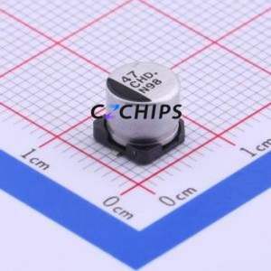 Condensateur électrolytique en aluminium SMD EEEHD1C470AP, SMD, D6.3xL5.8mm 47uF 20% 16V 70mA-120Hz - Product Image 1
