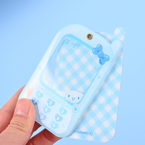 Acrylic Cartoon Rocking Music Empty Shell Frame Custom Y2K Mobile Phone Identification Card Set Schoolbag Pendant Photo <b>Keychain</b> - Product Image 1