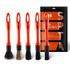 SPTA Nouveau lot de 5 brosses douces pour le detailing automobile, brosses de nettoyage pour voiture, <span class=keywords><strong>brosse</strong></span> pour jantes - Product Image 2