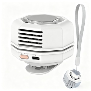 <span class=keywords><strong>Ventilateur</strong></span> silencieux <span class=keywords><strong>à</strong></span> clipser, compresse froide, refroidisseur personnel de poche, rechargeable, 3 vitesses, 1000 mAh, pour la maison, le camping-car, l'extérieur, le camping, les voyages - Product Image 1