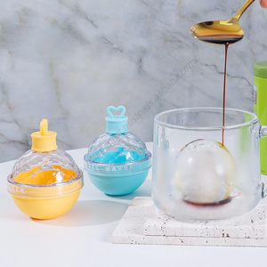 แม่พิมพ์ซิลิโคนทรงกลมขนาดใหญ่สำหรับทำน้ำแข็งก้อนใหญ่ 6 ซม. รุ่น DD1550 สำหรับฤดูร้อน พร้อมฝาปิด สำหรับทำวิสกี้ - Product Image 3