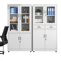 Armoire de classement en acier verrouillable avec tiroirs coulissants, rangement de bureau moderne et minimaliste pour documents et archives financiers