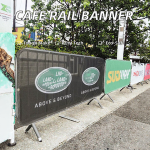 حاجز كافيه فاخر من نوع ستوكيد مع لافتة إعلانية مطبوعة رقميًا من مادة البوليستر للمقاهي على جانب الطريق - Product Image 2