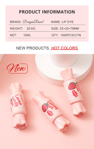 Nouveaux produits marque privée couleurs chaudes étudiante mignon étanche miroir verre lèvre belle bonbon rouge à lèvres - Product Image 6