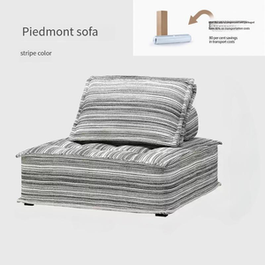 Ensemble de canapés modernes, design modulaire, tissu <span class=keywords><strong>en</strong></span> <span class=keywords><strong>coton</strong></span> et lin, housse amovible, emballage sous vide pour appartement - Product Image 6