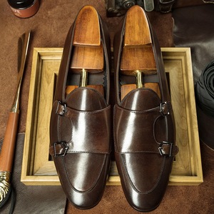 2026 model men's high-quality business casual Korean leather <b>shoes</b> with genuine leather buckles and Oxford style design - Product Image 1
