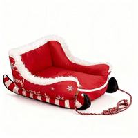 Coussin pour chien et chat à motif animal de Noël, hiver, épaissi, lavable, fond antidérapant, taille S 50*37*25cm