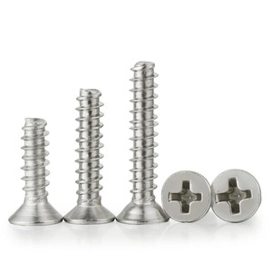 Tornillos autorroscantes de cabeza avellanada con ranura cruzada, de acero al carbono niquelado, M1 M2 M2.6 M3 M4, tornillo plano Phillips - Product Image 4