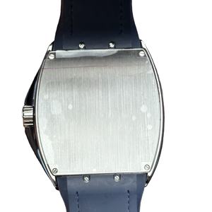 Montre mécanique pour homme avec cadran bleu, bracelet en cuir, résistance à l'eau, affichage lumineux des chiffres romains - Product Image 5