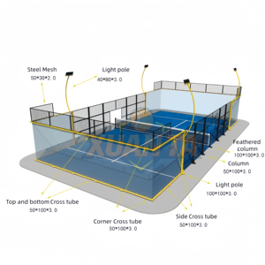 Cortina de plástico duradero para cancha de pádel y pickleball, con doble cristalización en 15 segundos - Product Image 3