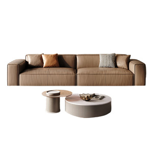 Sofá de Cuero Italiano Minimalista de Primera Calidad para Espacios Pequeños, Sala de Estar o Cine en Casa - Product Image 4