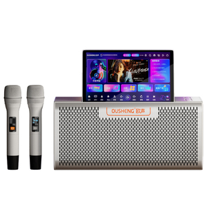 Máquina de Karaoke Profesional Todo en Uno <span class=keywords><strong>con</strong></span> Sistema Android Inteligente 2025, <span class=keywords><strong>con</strong></span> 2 Micrófonos Inalámbricos, <span class=keywords><strong>Pantalla</strong></span> de 10.1 Pulgadas y 64 GB de Almacenamiento - Ousheng - Product Image 1