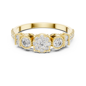 Bague en or et diamants de qualité supérieure pour femmes, design élégant et étincelant pour mariage, fiançailles et style quotidien - Product Image 3