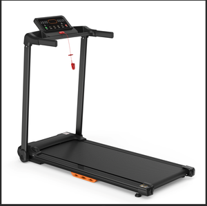 Tapis roulant pliable pour la maison avec 12 programmes intégrés, écran LED, affichage du temps, vitesse, distance, calories, touche d'arrêt d'urgence, pliage à plat - Product Image 1