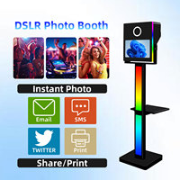 Популярный фотобокс с LED-подсветкой и лотком для принтера, совместимый с камерами DSLR, сенсорный экран, для селфи-съемки