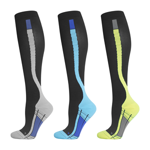 Elite <strong>Running</strong> <strong>Compression</strong> <strong>Socks</strong> 20-30mmHg Knitted Crew Foot Arch Support Sweat Wicking Anti-Fatigue for Marathon Cuff Bottom - Product Image 1