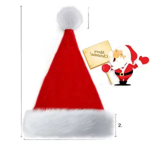 factory direct customized logo christmas hat decoration xmas party supplies traditional red christmas hat