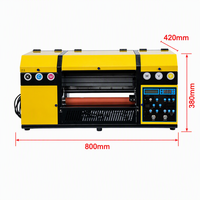Imprimante textile UV DTF A3 à double tête XP600 avec laminateur automatique CMYK+W+Vernis, estampage à chaud or, réservoir d'encre rechargeable 300 mm