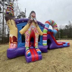 Alquiler <span class=keywords><strong>de</strong></span> Brincolines Inflables para Fiestas, Brincolín con Tobogán para Niñas, Castillo Inflable <span class=keywords><strong>de</strong></span> Dibujos Animados para Niños al Aire Libre - Product Image 4