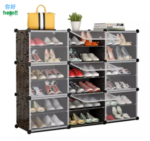 신상품 인기 판매 6도어 플라스틱 DIY 가구 수납 접이식 아기 귀여운 유아용 분해 가능한 데우바 플라스틱 휴대용 옷장 - Product Image 6