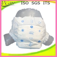 Couche jetable Lucky Baby pour l'énurésie nocturne, avec film PE gonflable, imperméable, imprimé, surface sèche, haute absorption et bande adhésive
