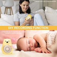 Nouveau Ours Polaire Blanc Bruit Machine Bébé Sommeil Lumière Tactile Lampe Rechargeable Enregistrement 30 Berceuses Sons Apaisants Bébé Shh
