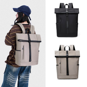 16" Unisex Waterproof <b>Laptop</b> <b>Backpack</b> Zipper Closure Large Capacity Eco-Friendly Arcuate Shoulder Strap for Outdoor Travel Use - Product Image 2