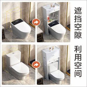 Oushumei Bathroom <b>Storage</b> Rack 60X70cm Freestanding Toilet Organizer With <b>Drawer</b> Waterproof Mold Resistant - Product Image 2