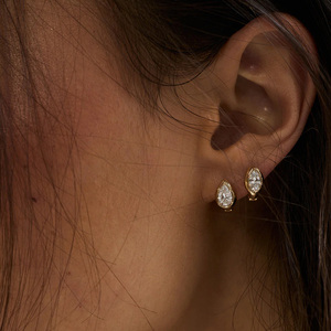 18k Gold Marquise Diamond Stud Earrings 2026 Hypoallergenic <strong>Jewelry</strong> Wholesale Luxury Designer <strong>Jewelry</strong> Earrings 925 Earrings - Product Image 2