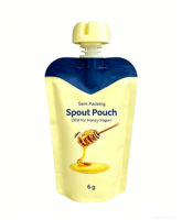 Pochette alimentaire réutilisable personnalisée pour bébé, imprimée, portable, anti-fuite, pour lait, gelée et liquides, avec bec verseur, pour la pâtisserie et les activités extérieures