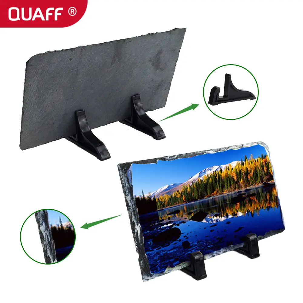 QUAFF ขายส่งระเหิดหินชนวนช่องว่าง diy รูปภาพหินหินชนวนหัตถกรรมกดความร้อนรูปภาพหินชนวน