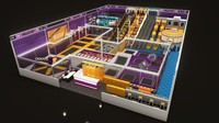 Parc de trampolines intérieur personnalisé en ABS coloré, équipement de terrain de jeu pour enfants, capacité de 500 kg, zone de saut libre, espace de jeu cool pour enfants