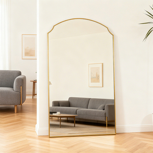 <span class=keywords><strong>Miroir</strong></span> mural arqué moderne en <span class=keywords><strong>fer</strong></span> durable pour la décoration intérieure, idéal pour salon, hôtel et salle de bain - Vente en gros - Product Image 2
