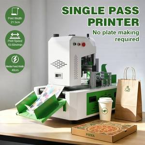 Impresora de Inyección de Tinta de Alta Velocidad para Cartón, de Una Cabeza y Una Sola Pasada, para Cajas de Pizza, Hamburguesas, Bolsas de Papel y Vasos - Product Image 1
