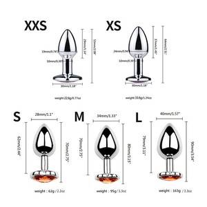 Plug Anale in Metallo Stile Gioiello a Cuore <span class=keywords><strong>S</strong></span> <span class=keywords><strong>M</strong></span> L, Plug per Espansione, Giocattoli Sessuali BDSM per Uomini - Product Image 6