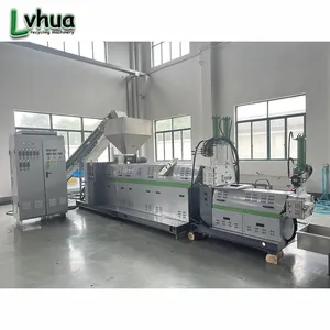 Lvhua Waste Plastic PE PP Flakes Recycling Granules Making Pelletizing Granulator Machine Plastic Recycling Machine