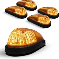 Nouveau kit de feux de gabarit LED ambrés en forme de goutte d'eau, base noire, lentille en polycarbonate, ajustement universel pour camion et camping-car