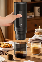 Portable Mini Électrique En Acier Inoxydable Espresso Machine Maison Hôtel Voyage En Plein Air De Poche Capsule Café Brasseur Auto Chaud/Froid