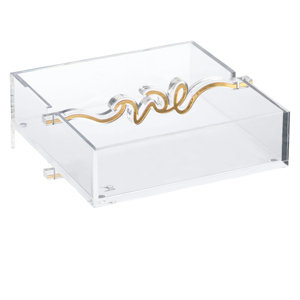 Juif Moderne De Luxe Lucite Acrylique Porte-Serviettes Waterdale Collection Pâque Rosh Hashana Shabbos Shabbat Judaica Pourim - Product Image 1